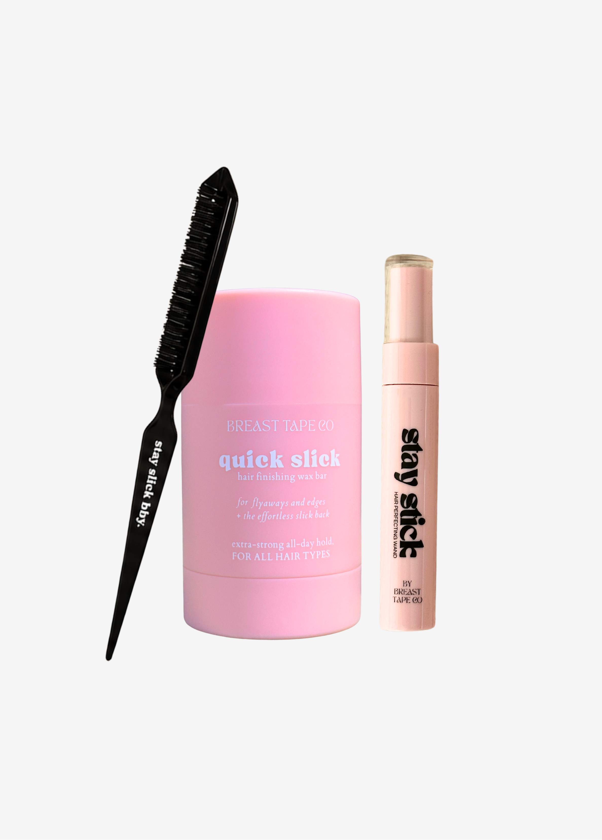 Ultimate Slick Back Bundle: Quick Slick + Stay Slick Hair Brush + Stay Stick
